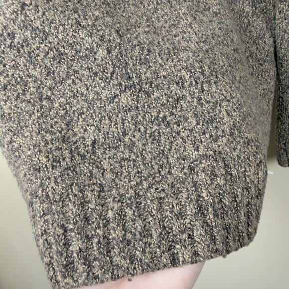 Zara Women’s Pants S Wide-Leg Brown Mixed Thick Knit Elastic Waist - Picture 8 of 14